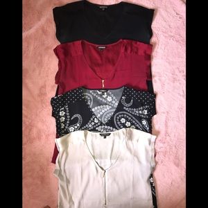 ✴️ Bundle of 4! Express Gramercy Vneck Blouses